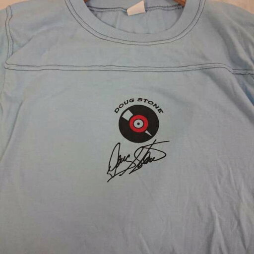USフルギ USED made in U.S.A. DOUG STONE レコード 半袖T サイン メンズ M【USED】【古着】【中古】50110822