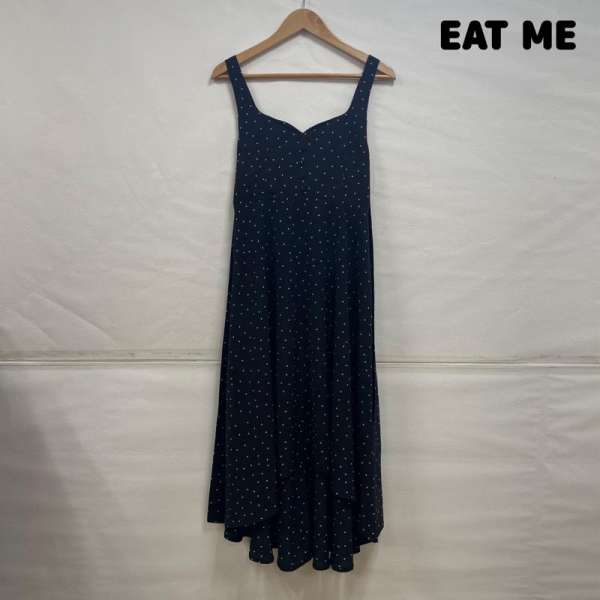 イートミー アシメントリー フレア ジャンスカ ワンピース ミックス 342220800901 イレヘムディテール マット サテン M【USED】【古着】【中古】50115444