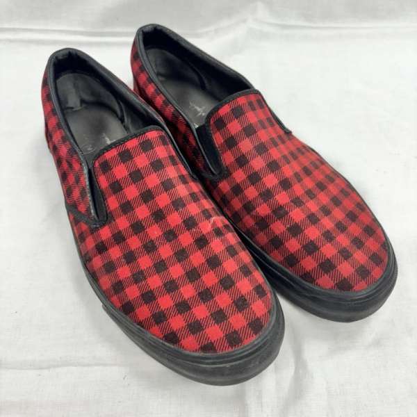 ナンバーナイン HQ12 バッファローチェック柄 スリッポン ローカット メンズ US：10 ISItems【USED】【古着】【中古】50116291
