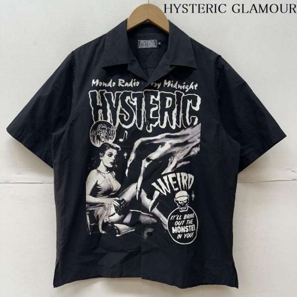 ヒステリックグラマー MONDO RADIO オープン カラー プリント シャツ 02221AH12 メンズ M ISItems【USE..