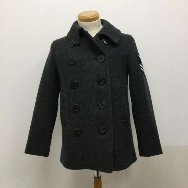 ユナイテッドカー ピーコート/36/ウール/GRY/無地/UC12900 UC12804 メンズ 36【USED】【古着】【中古】50123569