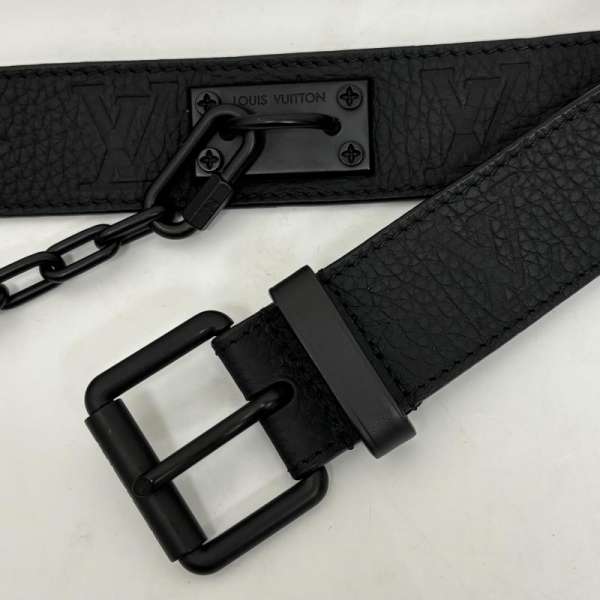 美品 LOUIS VUITTON チェーンベルト・ルイヴィトン 正規品 LOUIS VUITTON ルイヴィトン Signature Chain Belt サンチュール