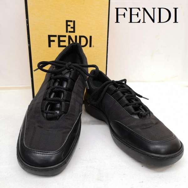 FENDI シャドーズッカ柄 レザービジネスシューズ ドレスシューズ 9 FENDI(フェンディ) ドレスシューズ・革靴・ビジネスシューズ
