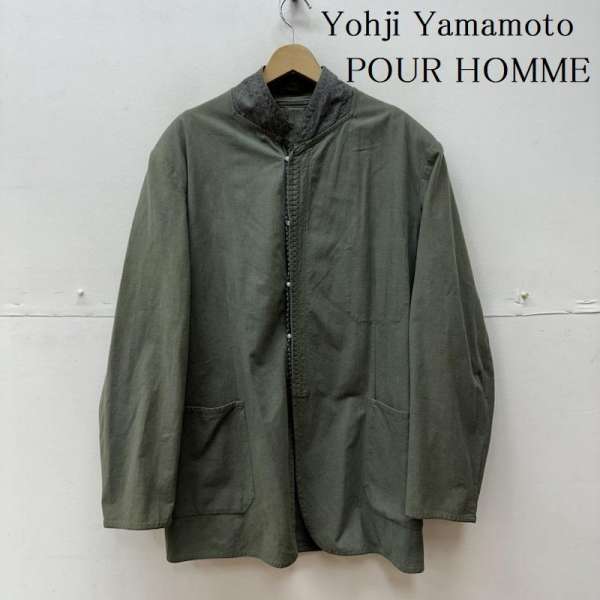 ヨウジヤマモトプールオム 95ss バンドカラー マオカラー ジャケット 装飾 HB-J86-096 メンズ M【USED】【古着】【中古】50128085