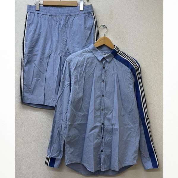 エムエスジーエム 2040ME20D B22 水色 ライトブルー コットン セットアップ 長袖シャツ ハーフ ショート パンツ メンズ - ISItems【USED】【古着】【中古】50128181