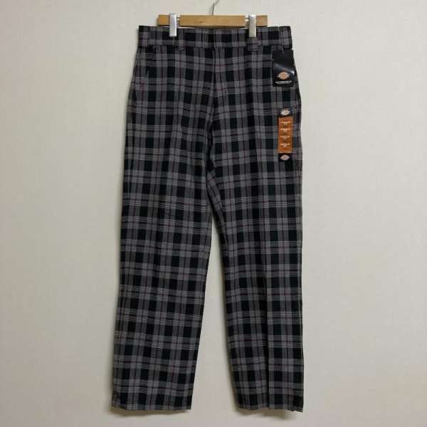 ディッキーズ Dickies Regular Fit Pattern Pants Black Wine Check Plaid センタープレスパンツ 32×32 WPR21BPE 完売品 メンズ 32インチ ISItems【USED】【古着】【中古】50128323(4)