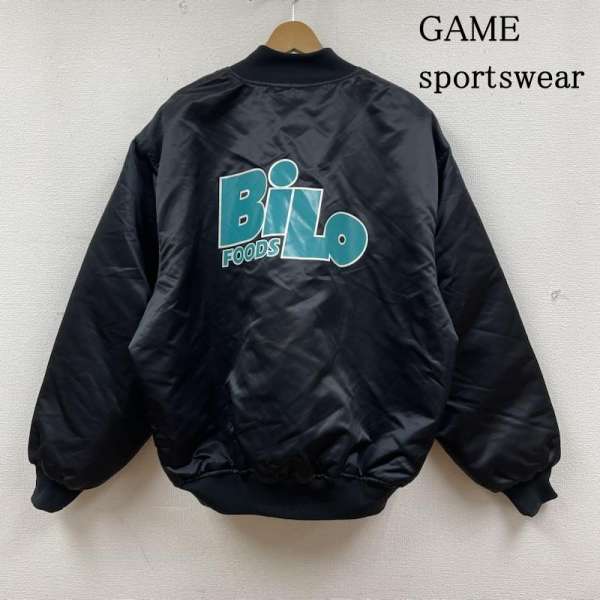 古着 GAME sportswear 80s 90s USA製 スタジャン スタジアム ジャンパー ジャケット ロゴ プリント 刺繍 メンズ 表記無し【USED】【古着】【中古】50130257
