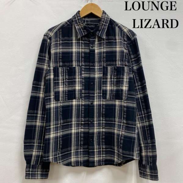 ラウンジリザード 2ポケット フランネル チェック シャツ メンズ 2 ISItems【USED】【古着】【中古】50130555