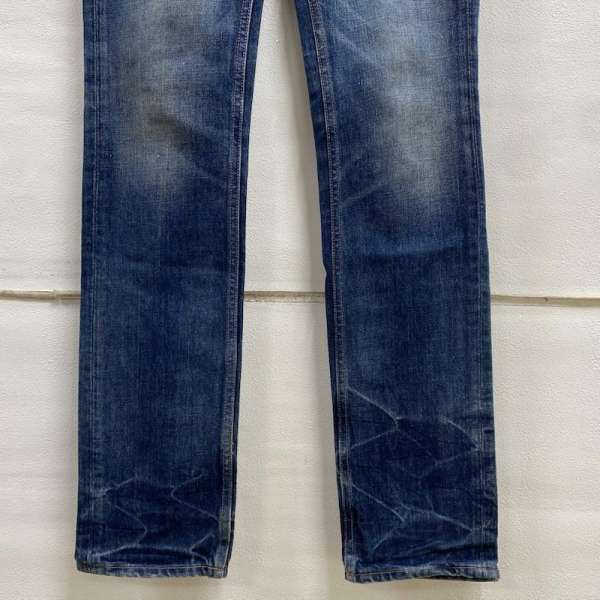 ラウンジリザード 5ポケット ダメージ デニム ヴィンテージ加工 ヒゲ落ち ハチノス ジップフライ メンズ 2 ISItems【USED】【古着】【中古】50130566