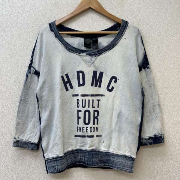 ハーレーダビッドソン ロゴ プリント ラウンドネック 七分袖 カットソー レディース M ISItems【USED】【古着】【中古】50131188