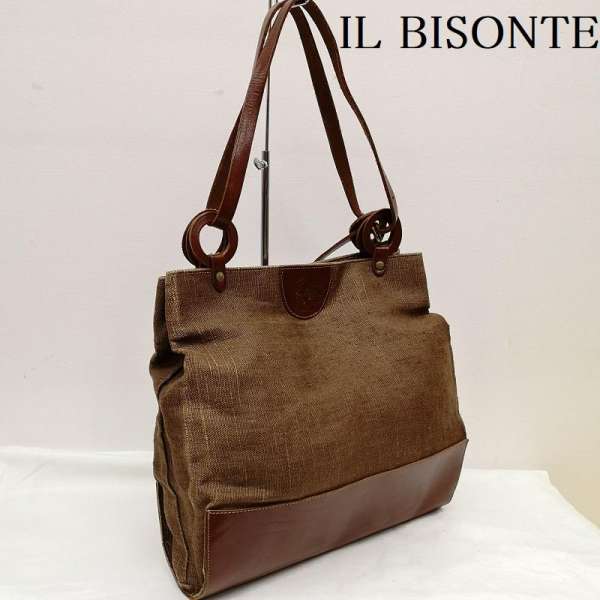 イルビゾンテ キャンバス レザ－ トートバッグ メンズ - ISItems【USED】【古着】【中古】50131940