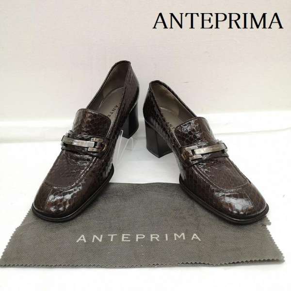 ANTEPRIMA アンテプリマ オープントゥパンプス 23.5 アンテプリマ ANTEPRIMA チェーンモチーフスクエアトゥパンプス