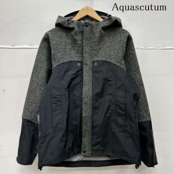 アクアスキュータム HARRIS TWEED ハリスツイード ナイロン ウール 切替 ジャケット 2207412016-99 メンズ 34【USED】【古着】【中古】50132513