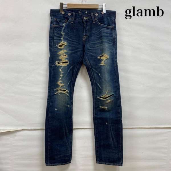 グラム ダメージ クラッシュ 5ポケット デニム ヒゲ ハチノス グランジ GB10SP/P13 メンズ 2 ISItems【..
