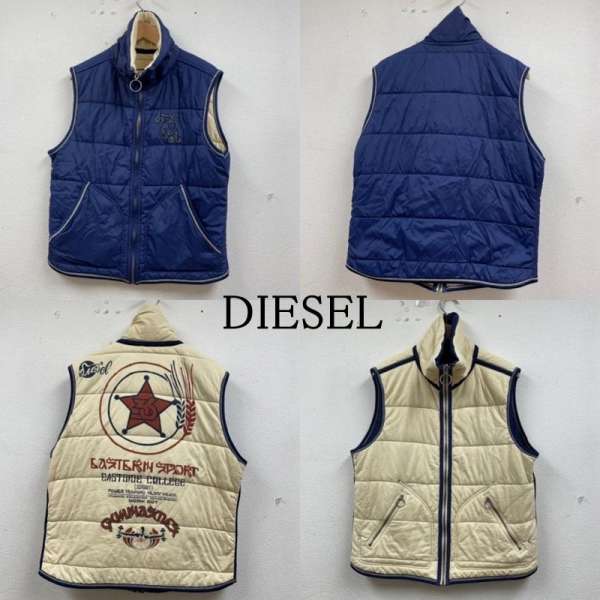 【⠀値下げ交渉可能】DIESEL オリーブ色 XL キルティングベスト TAKAHIROMIYASHITA キルティングベスト オリーブグリーン