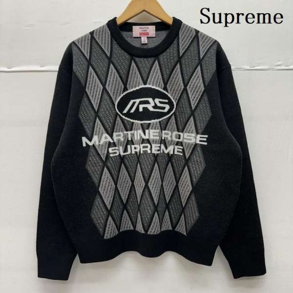 シュプリーム 24AW Martine Rose Sweater アーガイル クルーネック ニット S【USED】【古着】【中古】50133307