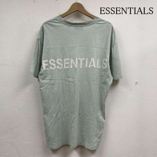 エッセンシャルズ FEAR OF GOD 半袖 Tシャツ ロゴ プリント クルーネック カットソー ミントグリーン M【USED】【古着】【中古】50133622