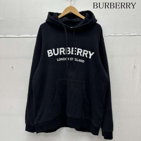 【未使用級XL】バーバリー ロゴプリント ジップアップフーディ パーカー 黒 BURBERRY（パーカー）のフリマアイテム一覧