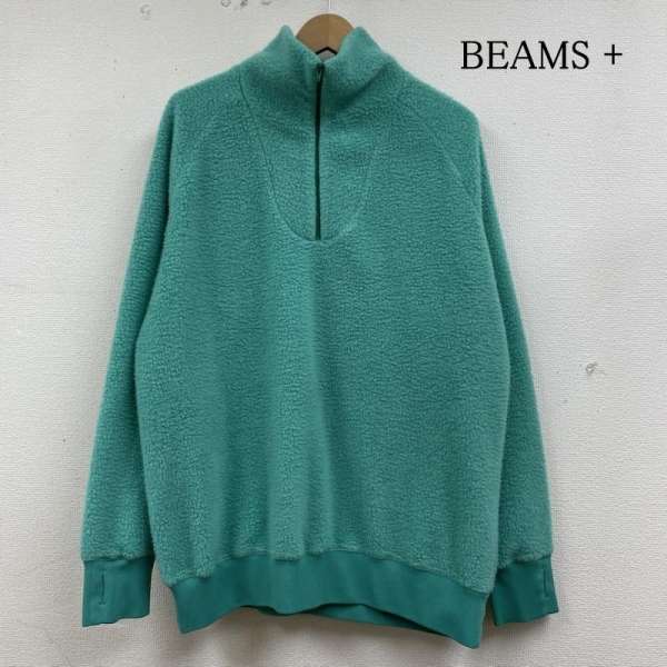 ビームスプラス 24AW ミリタリー ハーフ ジップ フリース ミントグリーン スタンドカラー 38-13-0209-156 メンズ XL【USED】【古着】【中古】50133904