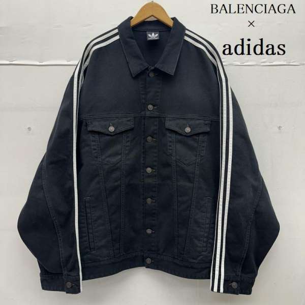 名作！　BALENCIAGA adidas デニムジャケット ブラック 楽天市場】アディダス ジャケット（ブランドバレンシアガ）（メンズ