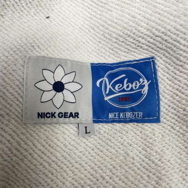 ケボズ NICK GEAR FREAK’S STORE コラボ Flower Embroidery Logo スウェット パンツ FS223-1445G メンズ L【USED】【古着】【中古】50134375