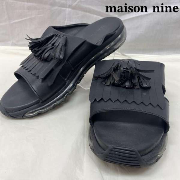 古着 MAISON NINE メゾン ナイン エアソール ブラック タッセル ベンサン メンズ - ISItems【USED】【古着】【中古】50134938