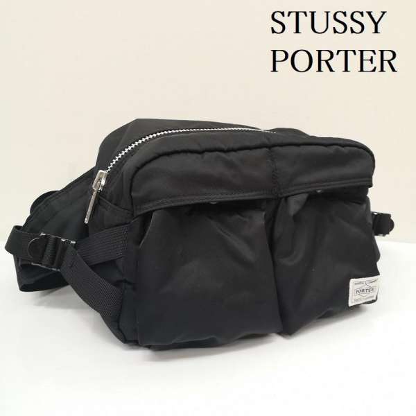 希少 Stussy PORTER ボディバッグ ブラック 50135011-1.jpg