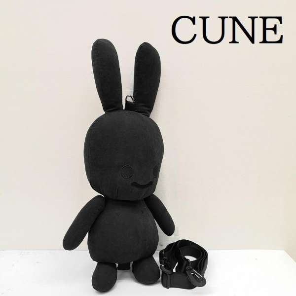 キューン　ウサギ２WAYバッグ　ショルダー　トート　ブラック　CUNE　カバン プリント2WAYバッグ ウサギ｜ウサギがいる｜CUNE ONLINE STORE