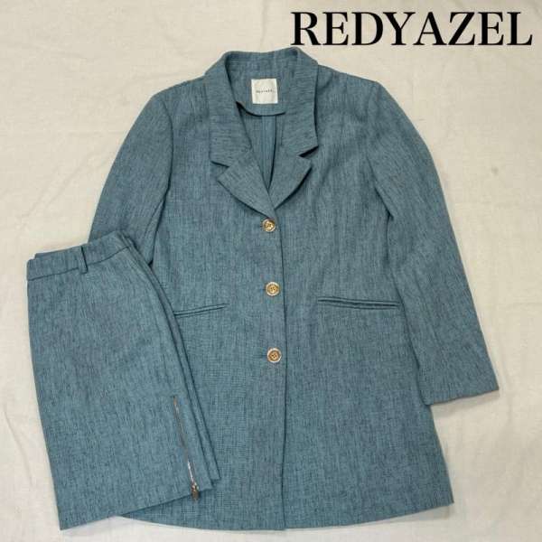 レディアゼル 3B テーラード ジャケット サイドジップ ミニスカート リネン混 セットアップ レディース..