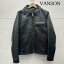ヴァンソン USA製 シングル ライダース レザー ジャケット メンズ 38【USED】【古着】【中古】50137068