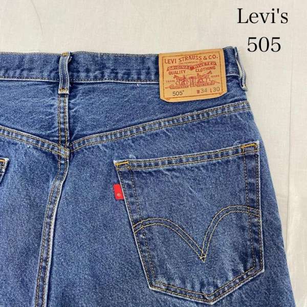 リーバイス REGULAR FIT 505® MADE IN MEXCO ボタン裏230 W34 L30 ライトブルー メンズ -【USED】【古着】【中古】50137318