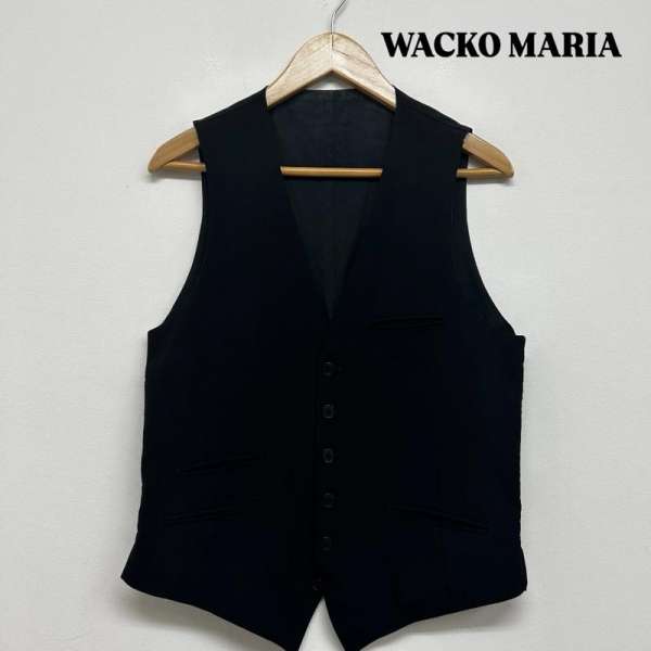ワコマリア WACKO MARIA ベスト 刺繍 09SS-VES-12 キュプラ メンズ M ISItems【USED】【古着】【中古】50138540(4)