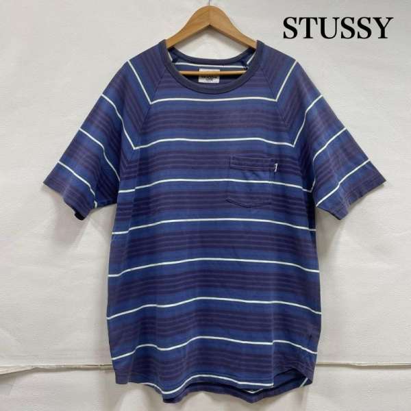 古着 90's オールド ステューシー マルチ ボーダー ヘンリーネック ロンT 古着 90's オールド ステューシー マルチ ボーダー ヘンリー