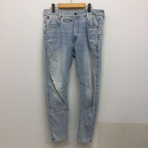 ジースターロゥ ジースターロウ G-Star RAW D-STAQ 3D SLIM JEANS デニム パンツ スリム ストレッチ ジーンズ ライトブルー メンズ 33インチ ISItems【USED】【古着】【中古】50139377(4)