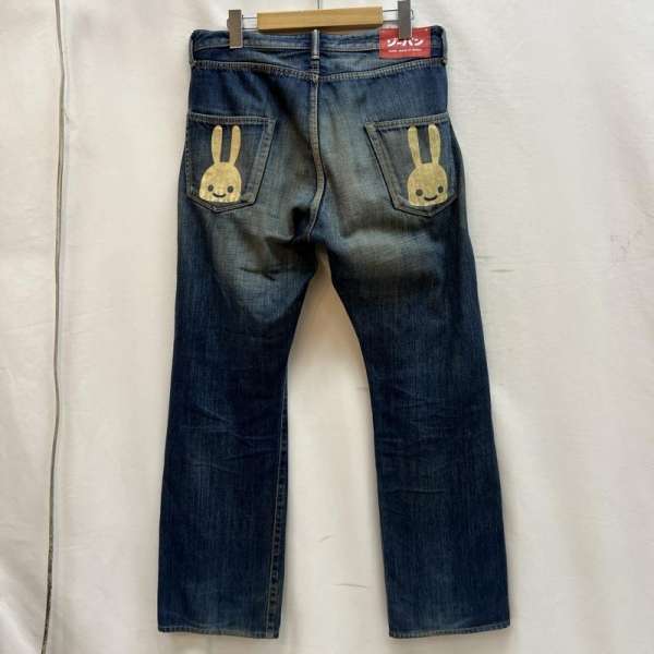 cune 5連　ウサギプリント ダークブルー ショートパンツ　32 cune 5連 ウサギプリント ダークブルー ショートパンツ 32