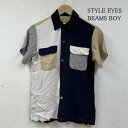 スタイルアイズ BEAMS BOY コラボ 半袖 シャツ クレイジーパターン ボーリングシャツ 13-01-0361-086 レディース M【USED】【古着】【中古】50140565