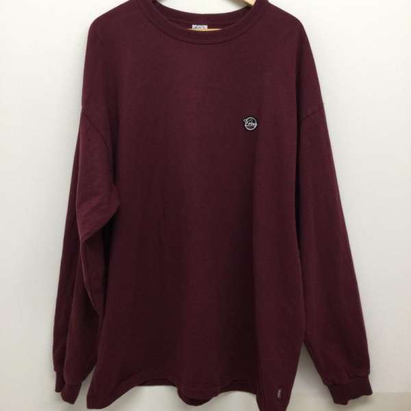 ケボズ keboz BB SMALL WAPPEN L/S TEE 2 BURGUNDY XL【USED】【古着】【中古】50140767