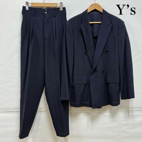 ワイズ 2003ss 00's オールド ダブル テーラード ジャケット ブレザー ハイウエスト 2タック スラックス セットアップ スーツ アーカイブ レディース - ISItems【USED】【古着】【中古】50140787