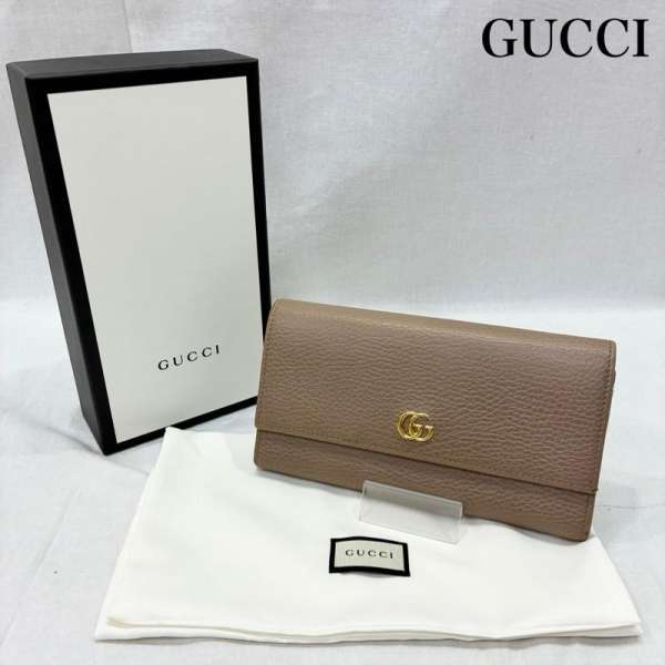 GUCCI GGパターン 長財布 ベージュ/ピンク GUCCI 長財布