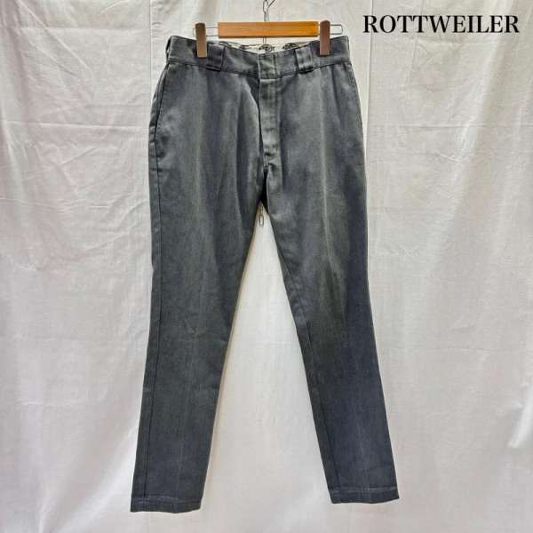 ロットワイラー DICKIES×ROTTWEILER 薔薇刺繍チノパンツ gray サイズ28 メンズ 28インチ ISItems【USED】【古着】【中古】50141172