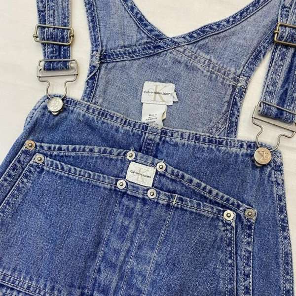 カルバン・クライン 90s Calvin Klein オーバーオール デニム メキシコ製 L メンズ XL【USED】【古着】【中古】50141181