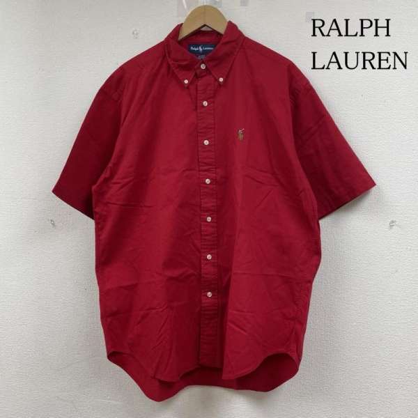 商品情報メーカーラルフローレン / RALPHLAUREN形状シャツ、ブラウス / 半袖サイズ表記サイズ：L肩幅：51 cm、袖丈：26 cm、着丈：79 cm、身幅：60 cmカラー赤 / レッド柄 / パターンロゴ、文字、刺繍、ワンポイント素材綿（コットン）商品状態着用感がありますが、汚れやダメージが比較的少ないお品物です。※程度・状態に関しては、当店の基準にて判断したものです。こちらの商品はゆうパケット限定発送の為、日時指定はご遠慮ください※保管によるにおいが付着する場合がございます。においを気にされます方はご購入をお控えください。～ ご注文前にご確認ください ～※商品やお取引についてご不明な点やご要望などがございましたら、ご購入前にお問い合わせください。※販売している商品は全て中古品の為、商品によっては全ての状態やダメージを掲載する事が出来ない場合もあり、掲載された情報以外に細部の破損や汚れ、欠品、劣化などの見落としがある場合がございます。また、中古品に対してのご理解が難しいお客様においては、恐れ入りますがご購入をお控えいただきますようお願い致します。※スニーカーなどは現状では加水分解などによる大きな破損は見受けられませんが、性質上、劣化や加水分解で破損する可能性がある商品です。輸送中、購入後の着用により破損する場合もございますので、万が一、購入後に破損等がありましても返品等の対応は一切致しかねます。ご理解頂いた上でご購入ください。※お色につきましては、現物に近づけるように撮影をしておりますが、実際のお色を表現できていない場合がございます。また、ご覧のご覧いただく環境により、若干現物と見た目が異なる場合がございます。※商品は楽天市場以外でも販売しておりますので、商品ページ等で表示されている在庫情報は必ずしもリアルタイムではございません。 ご注文時に表示が在庫ありとなっていても、既に完売となっている場合もございますので予めご了承ください。※個人差による主観の違いがあるかと思いますので、商品説明や写真画像をよくご確認ください。※サイズは実寸での計測またはカタログ値になりますので、多少の誤差に関しましてはご了承をお願い致します。当店では紙の節約による環境問題への配慮、個人情報の保護の 取り組みとして、納品書は同梱せずに商品をお届けしております。ご注文後、当店よりお送りする注文確認メールを納品書の代わりとさせていただいております。納品書をご希望される場合、ご注文画面の備考欄に、「納品書希望」とご入力いただければ、商品に同梱、もしくは別送にて納品書をお送りさせていただきます。当店の商品は在庫の保管場所から直接お客様へお届けいたしますので、複数点購入された場合、全て同梱ではなく複数口で発送される場合があります。