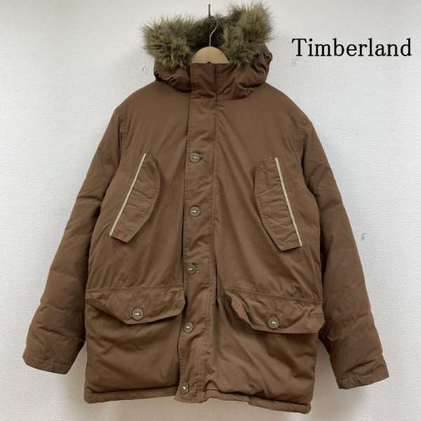 ティンバーランド 肉厚 N-3B ダウン ジャケット フルジップアップ 防寒 フーディー ファー 防水 ロゴ 刺繍 20477 メンズ M ISItems【USED】【古着】【中古】50142215