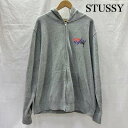 ステューシー スケートマン&サーフマン ジップアップフーディー gray XL メンズ XL ISItems【USED】【古着】【中古】50142351