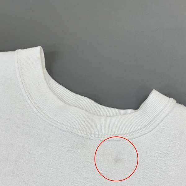 ジャージーズ 80-90年代 ビンテージ USA製 ラッセル Nunsense ナンセンス ビッグサイズ クルーネック スウェット トレーナー 白 ホワイト メンズ -【USED】【古着】【中古】50142363