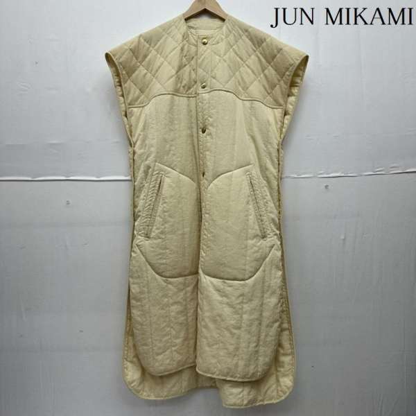 ジュンミカミ IRISH LINEN QUILTING SLEEPER COAT スリーパー コート キルティング ベスト レディース ..