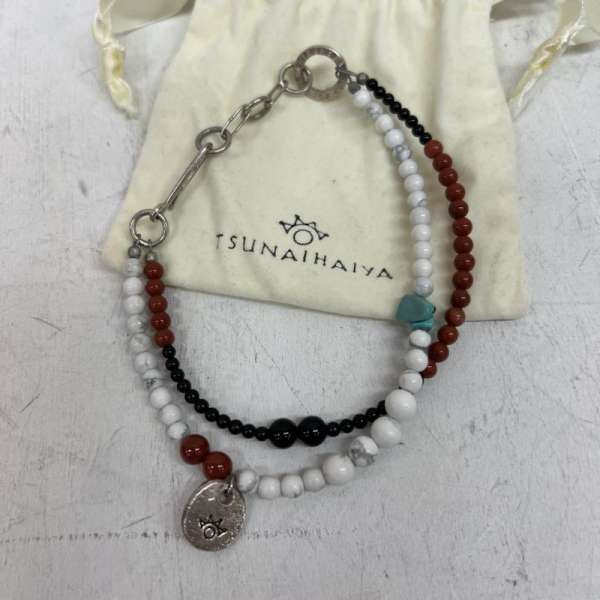 古着 TSUNAIHAIYA ツナイハイヤ マグネサイト ターコイズ ビーズ アンクレット 925 メンズ - ISItems【..