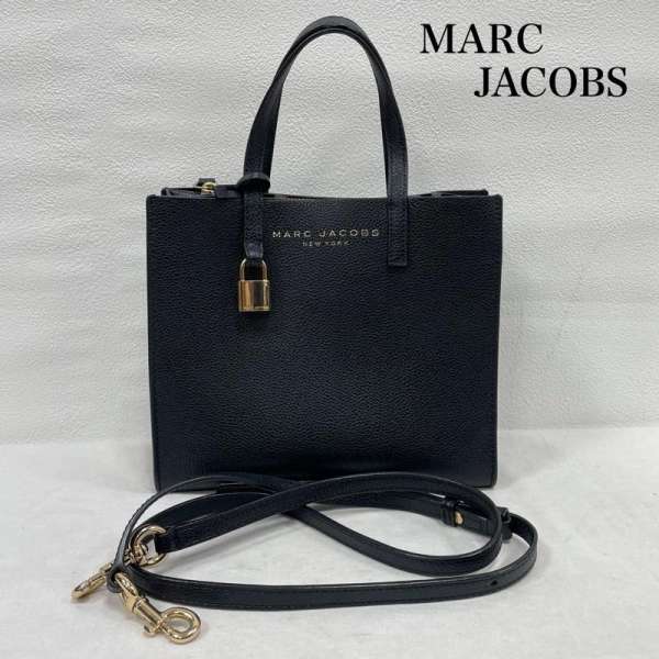 ✴︎美品　マークジェイコブス ショルダーバッグ グラインド ミニ トート レザー MARC JACOBS マークジェイコブス トートバッグ THE LEATHER MINI