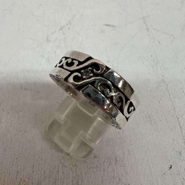 シルバー （925） CODE.Z silver925 ジルコニア付きリング 19号 メンズ - ISItems【USED】【古着】【中..