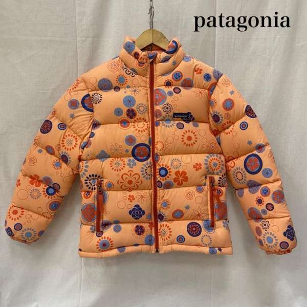 パタゴニアpatagonia ダウンジャケット花柄　キッズ用　size:S7-8 パタゴニア キッズ 花柄ダウン 5T - メルカリ